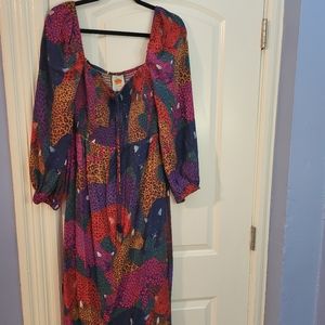 Farm Rio Leopard Midi Dress XL